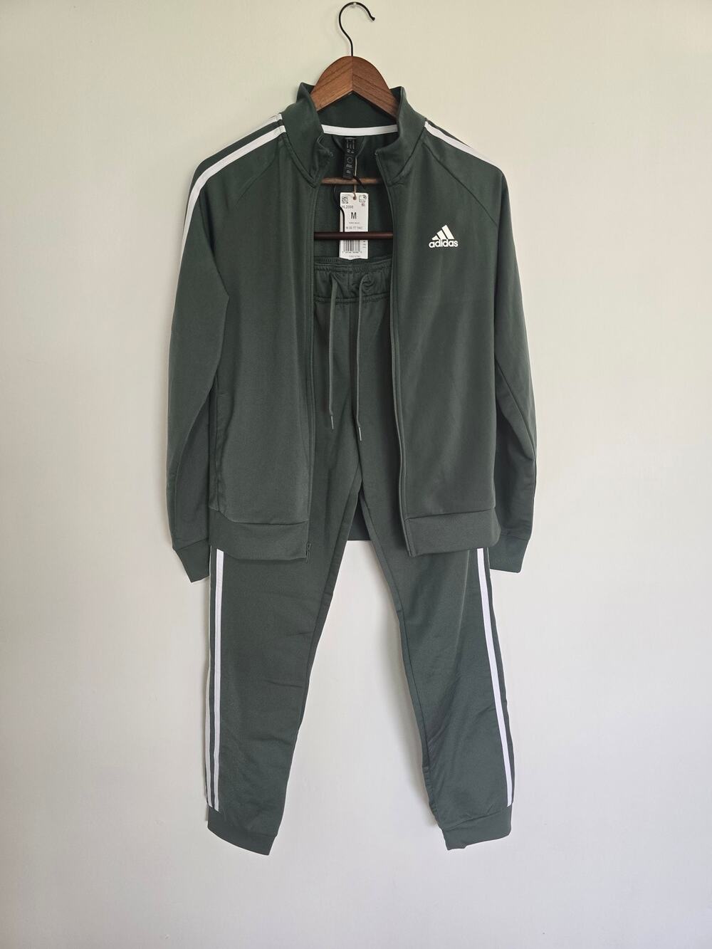 Adidas Essentials 3-Stripes Track Suit Set Green Oxide NWT Size: S/M
